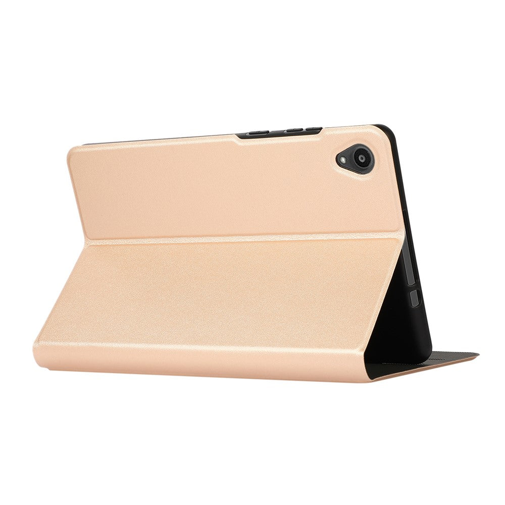 PU Leather Protector Full-Protection Case with Stand for Lenovo Tab M8 (2nd Gen) FHD - Gold