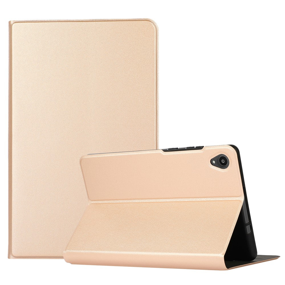 PU Leather Protector Full-Protection Case with Stand for Lenovo Tab M8 (2nd Gen) FHD - Gold