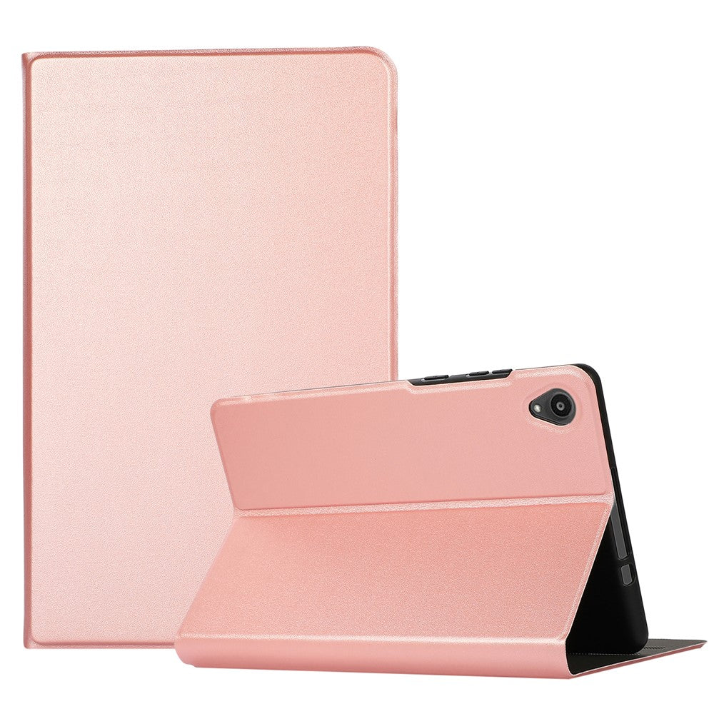 PU Leather Protector Full-Protection Case with Stand for Lenovo Tab M8 (2nd Gen) FHD - Rose Gold