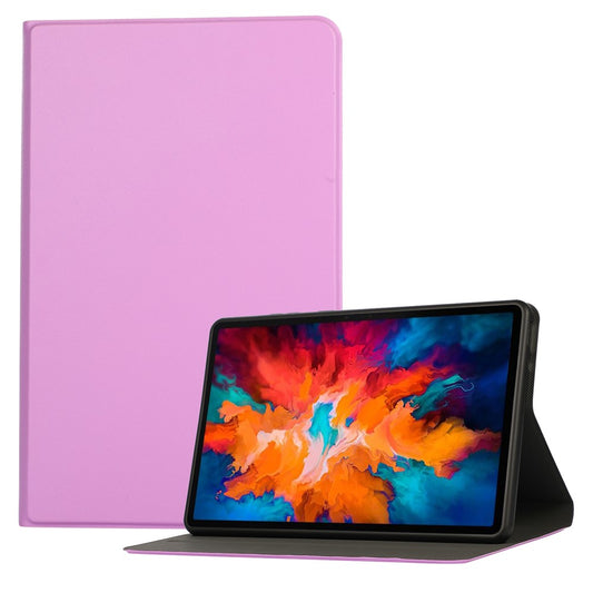 PU Leather Protector Full-Protection Case with Stand for Lenovo Tab M8 (2nd Gen) FHD - Purple