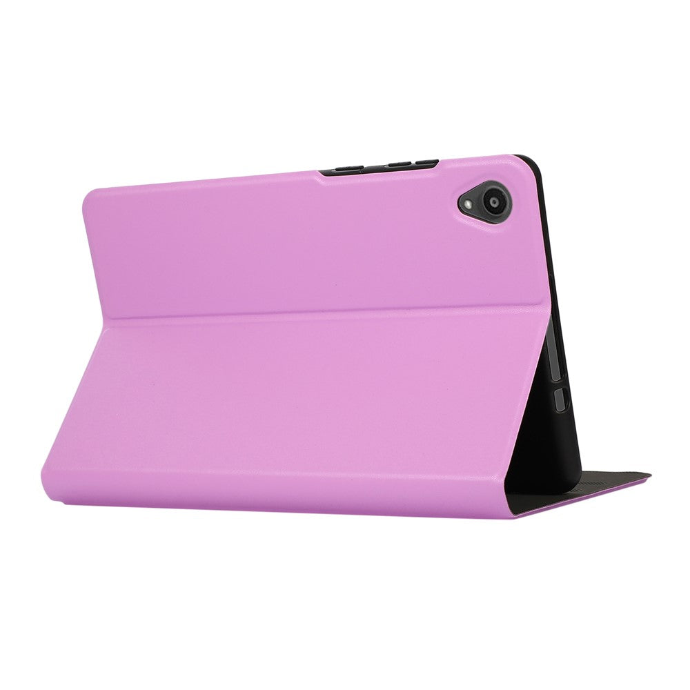 PU Leather Protector Full-Protection Case with Stand for Lenovo Tab M8 (2nd Gen) FHD - Purple