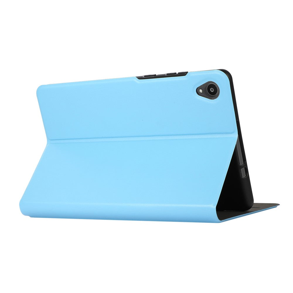 PU Leather Protector Full-Protection Case with Stand for Lenovo Tab M8 (2nd Gen) FHD - Baby Blue