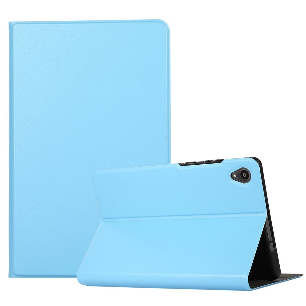 PU Leather Protector Full-Protection Case with Stand for Lenovo Tab M8 (2nd Gen) FHD - Baby Blue