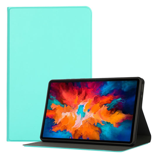 PU Leather Protector Full-Protection Case with Stand for Lenovo Tab M8 (2nd Gen) FHD - Cyan