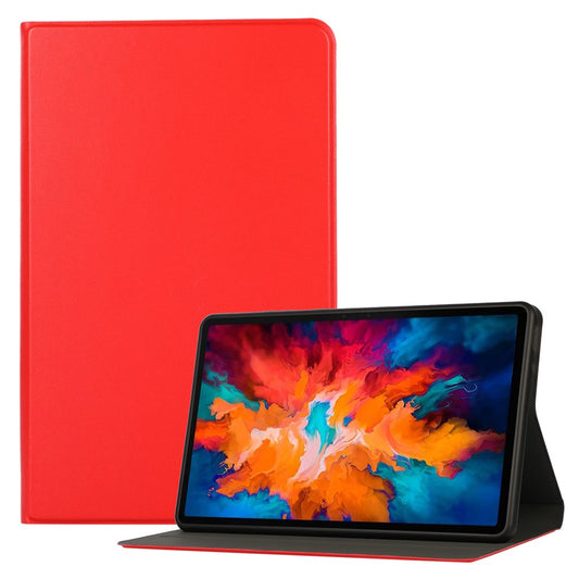 PU Leather Protector Full-Protection Case with Stand for Lenovo Tab M8 (2nd Gen) FHD - Red