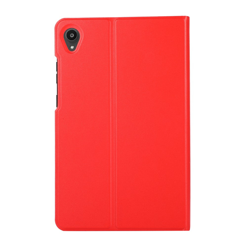 PU Leather Protector Full-Protection Case with Stand for Lenovo Tab M8 (2nd Gen) FHD - Red
