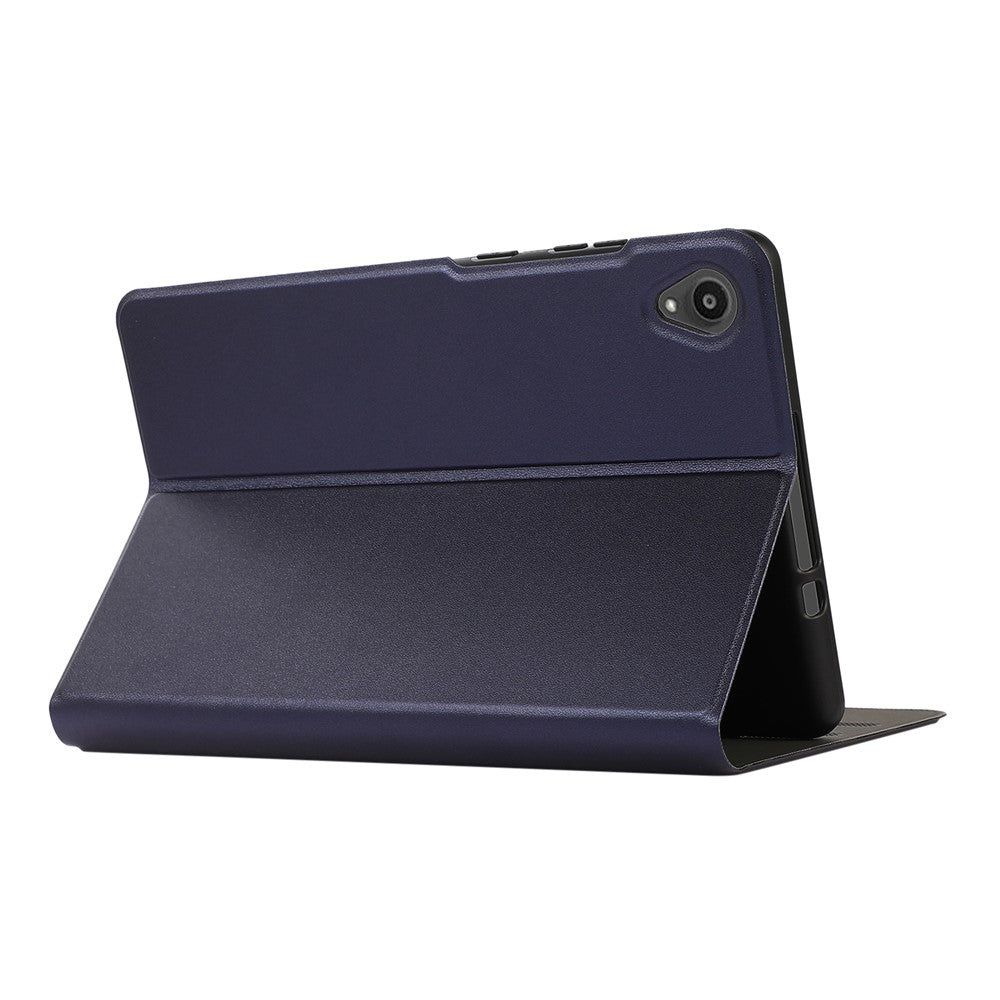 PU Leather Protector Full-Protection Case with Stand for Lenovo Tab M8 (2nd Gen) FHD - Dark Blue