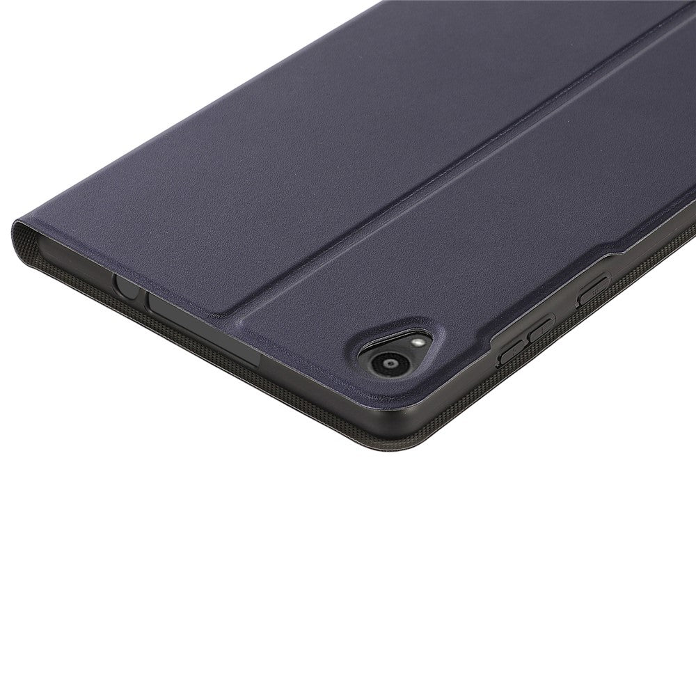 PU Leather Protector Full-Protection Case with Stand for Lenovo Tab M8 (2nd Gen) FHD - Dark Blue
