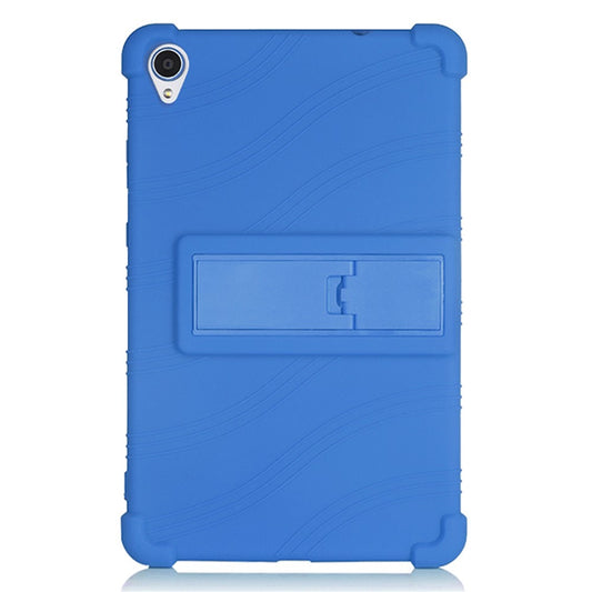 Slide-Out Kickstand Design Soft Silicone Tablet Cover Case for Lenovo Tab M8 8705/8505 - Blue
