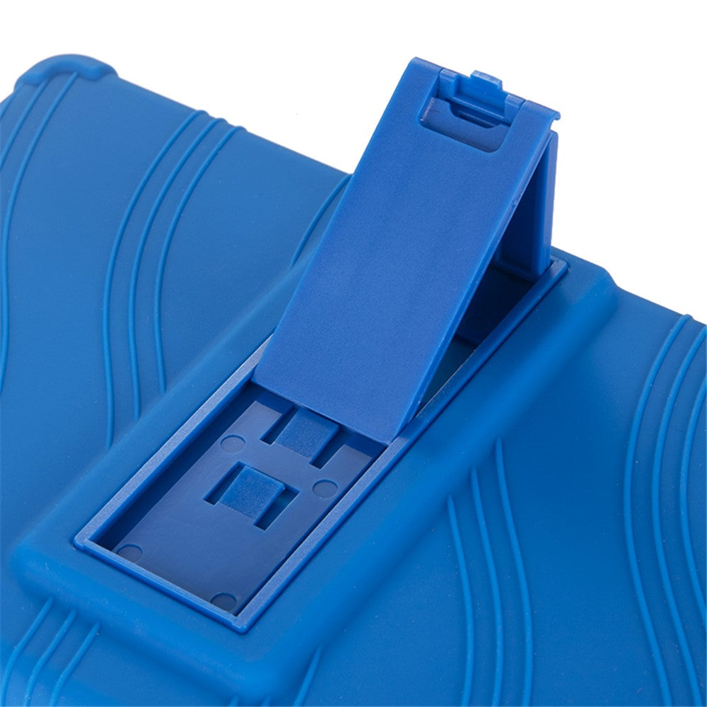 Slide-Out Kickstand Design Soft Silicone Tablet Cover Case for Lenovo Tab M8 8705/8505 - Blue