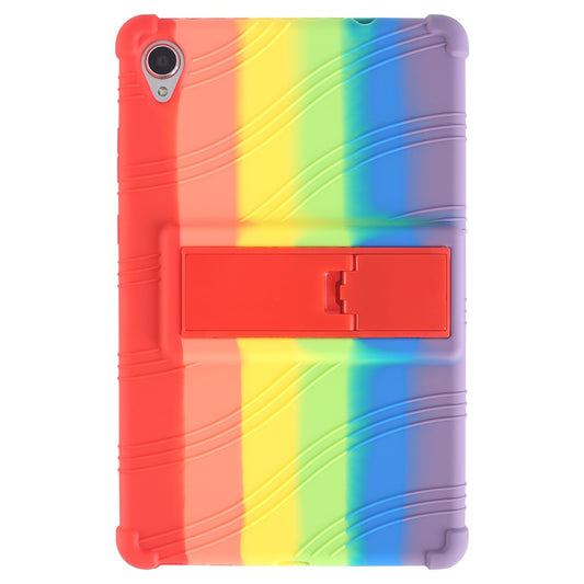 Slide-Out Kickstand Design Soft Silicone Tablet Cover Case for Lenovo Tab M8 8705/8505 - Multi-color