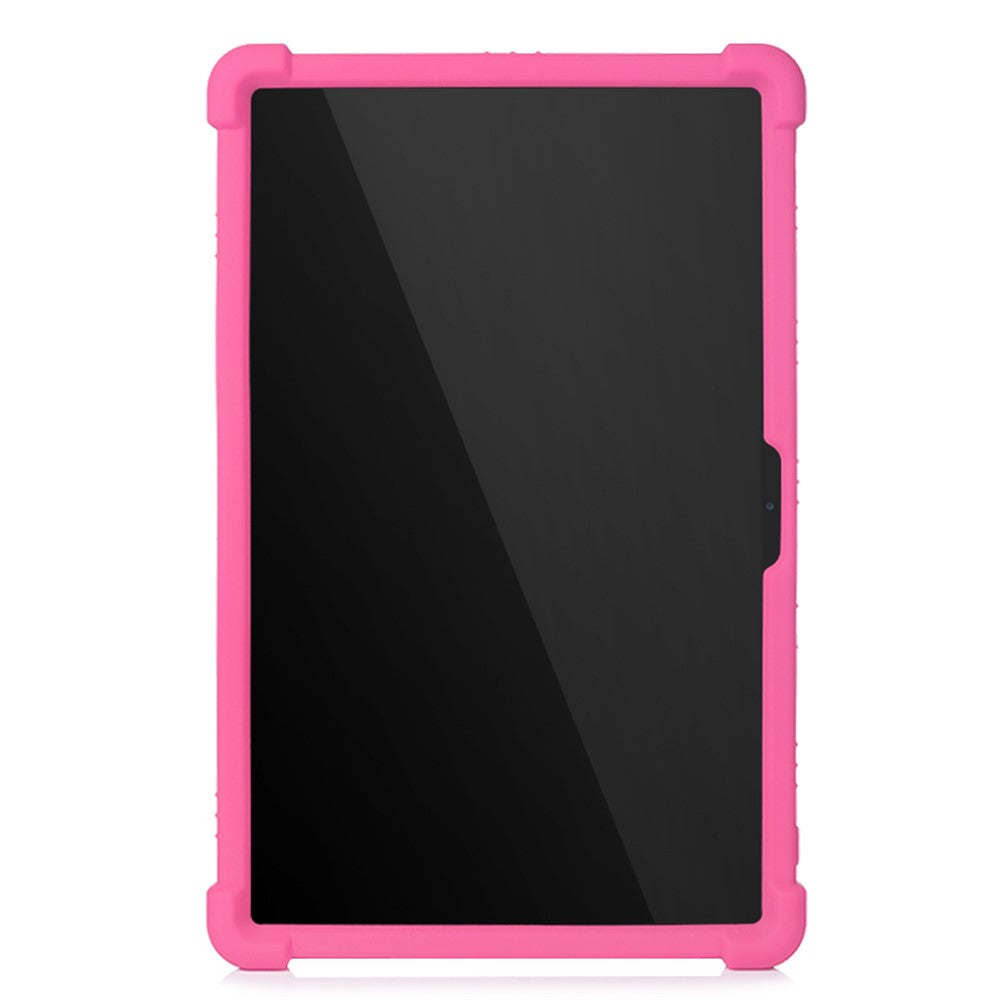 Slide-Out Kickstand Design Multi-Color Silicone Tablet Cover Case for Lenovo Tab P11 / P11 5G 11 inch TB-J606F / J606X - Rose