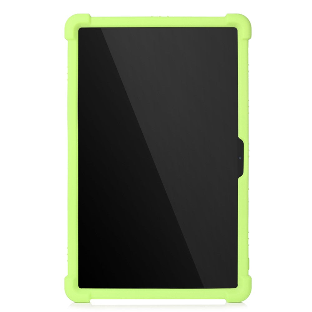 Slide-Out Kickstand Design Multi-Color Silicone Tablet Cover Case for Lenovo Tab P11 / P11 5G 11 inch TB-J606F / J606X - Green
