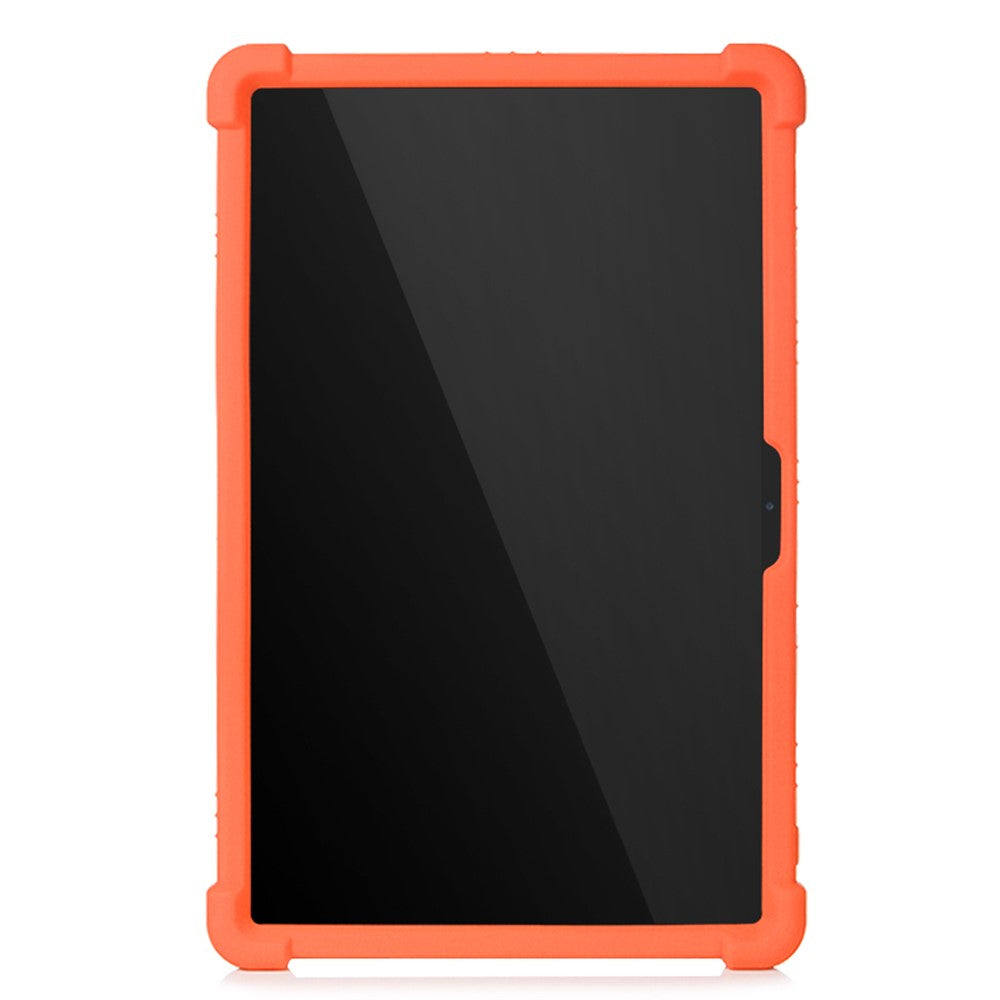 Slide-Out Kickstand Design Multi-Color Silicone Tablet Cover Case for Lenovo Tab P11 / P11 5G 11 inch TB-J606F / J606X - Orange