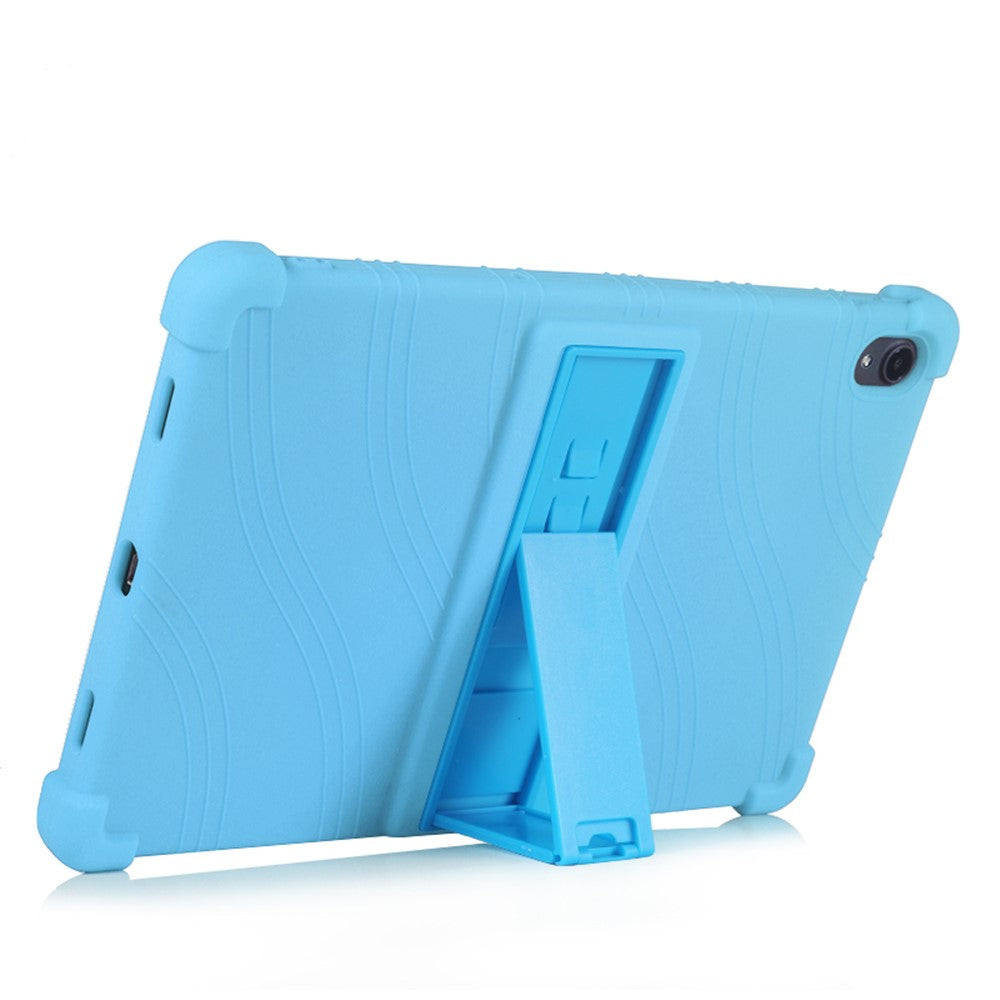 Slide-Out Kickstand Design Multi-Color Silicone Tablet Cover Case for Lenovo Tab P11 / P11 5G 11 inch TB-J606F / J606X - Baby Blue