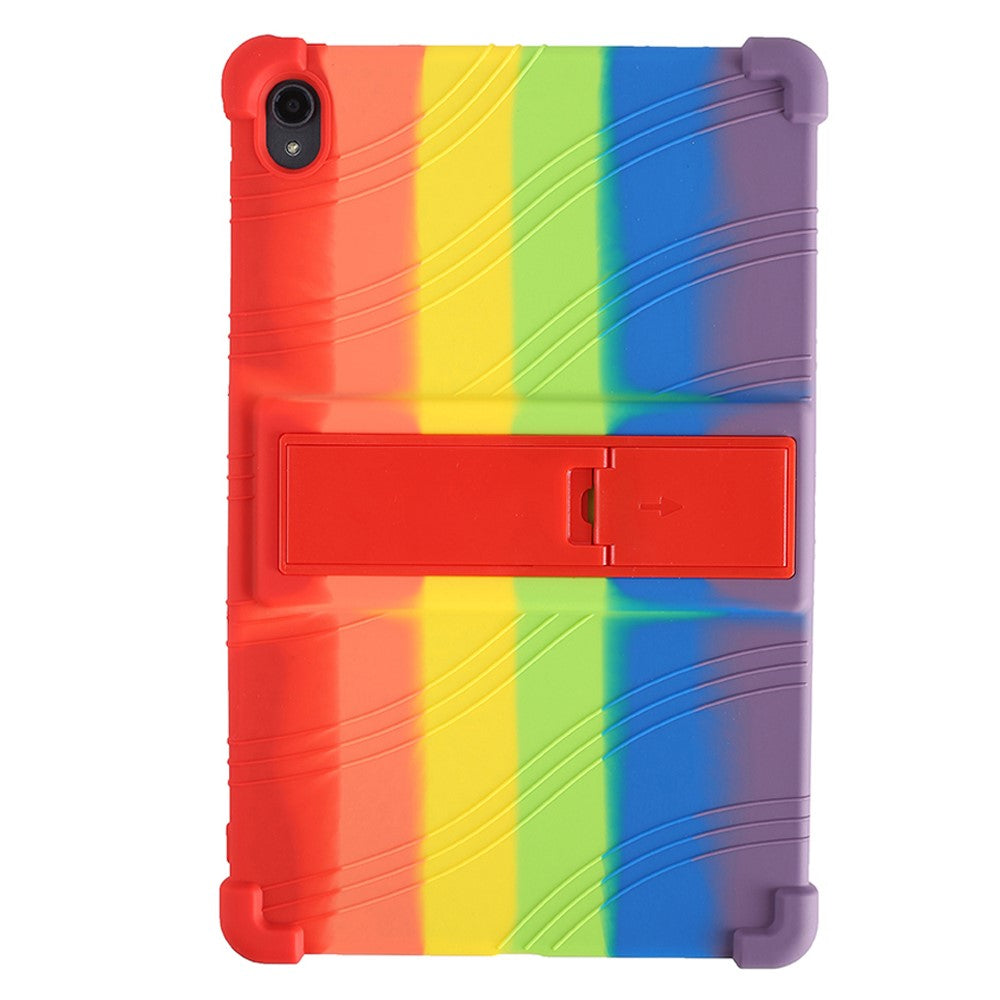 Slide-Out Kickstand Design Multi-Color Silicone Tablet Cover Case for Lenovo Tab P11 / P11 5G 11 inch TB-J606F / J606X - Multi-color