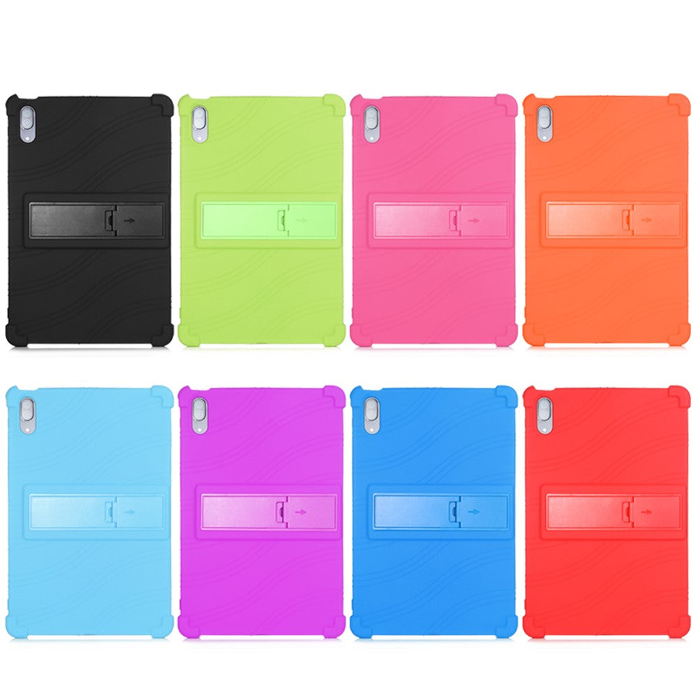 Shockproof Case for Lenovo Tab P11 Pro (2021) Silicone Tablet Cover with Kickstand - Rose