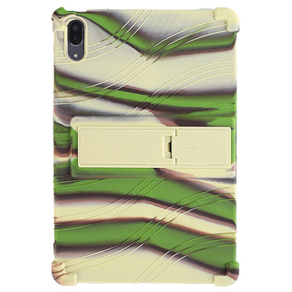 Shockproof Case for Lenovo Tab P11 Pro (2021) Silicone Tablet Cover with Kickstand - Camouflage