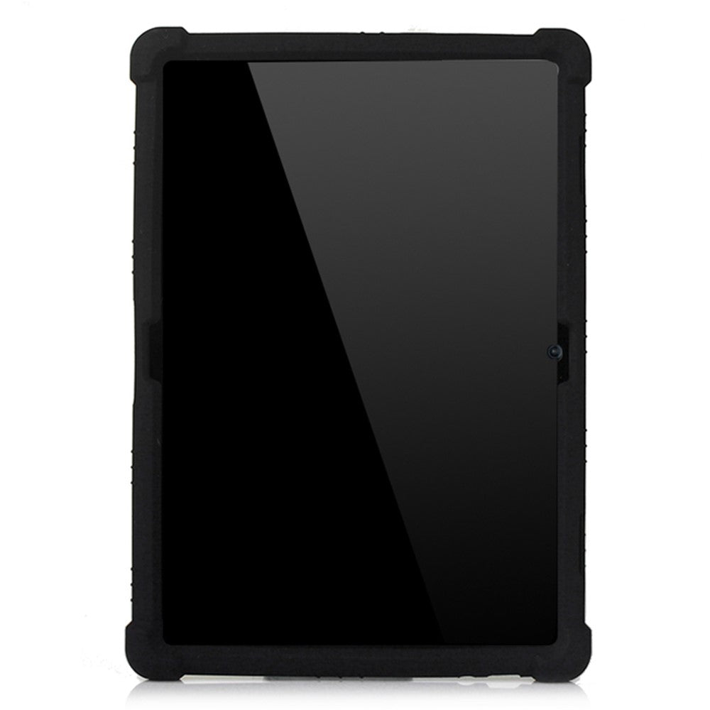 Slide-Out Kickstand Design Silicone Tablet Cover Case for Lenovo Tab M10 TB-X605F - Black