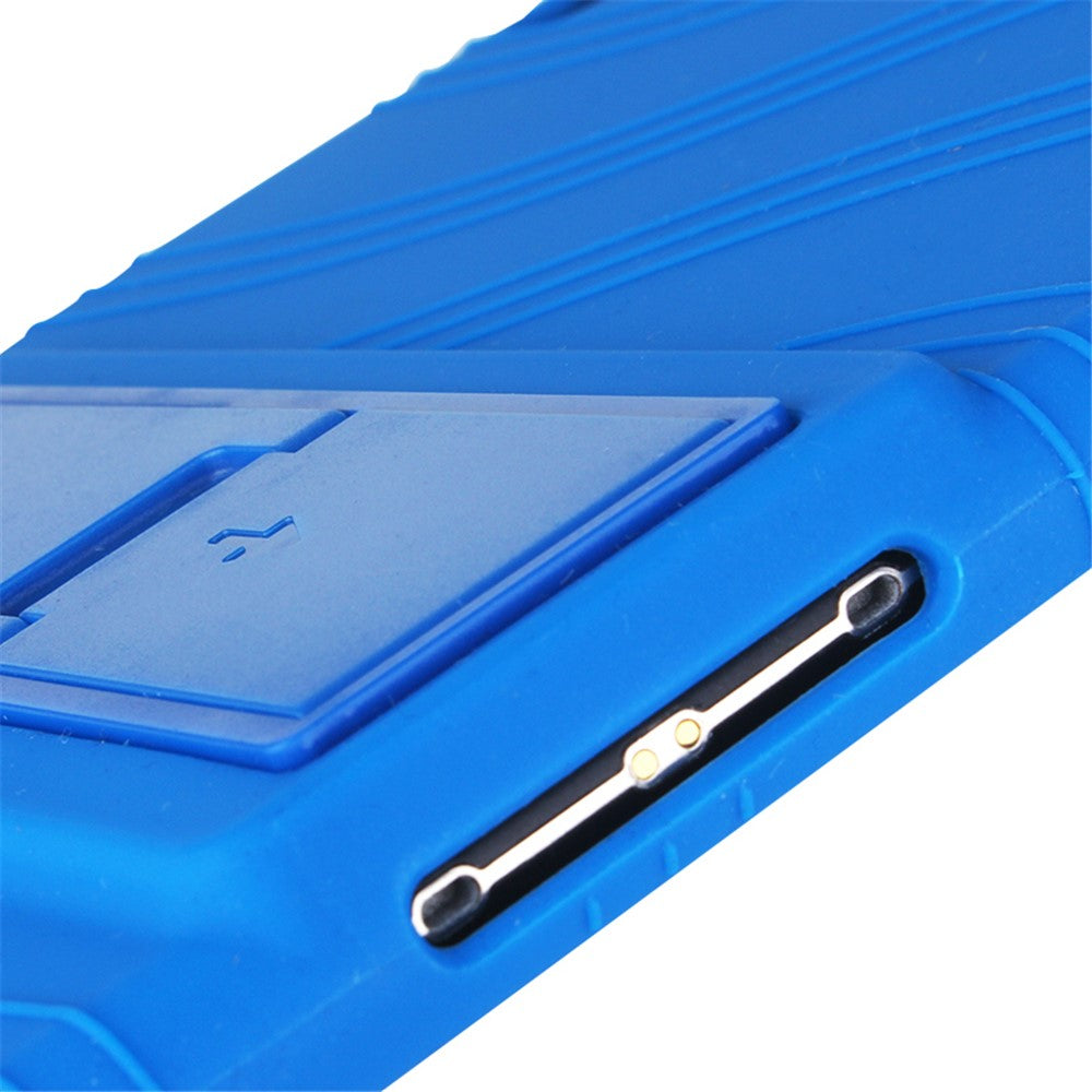 Slide-Out Kickstand Design Silicone Tablet Cover Case for Lenovo Tab M10 TB-X605F - Black