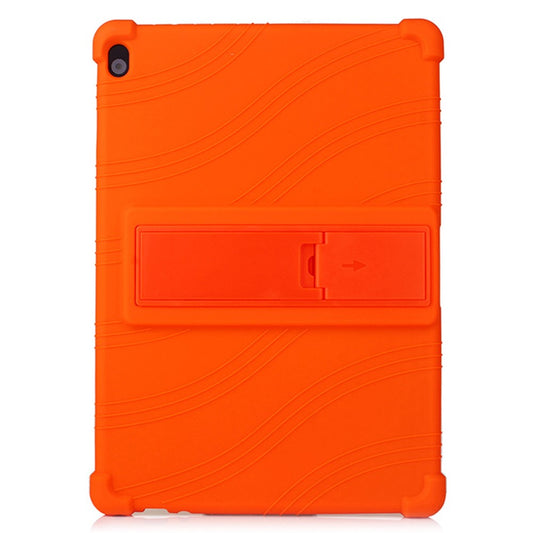 Slide-Out Kickstand Design Silicone Tablet Cover Case for Lenovo Tab M10 TB-X605F - Orange