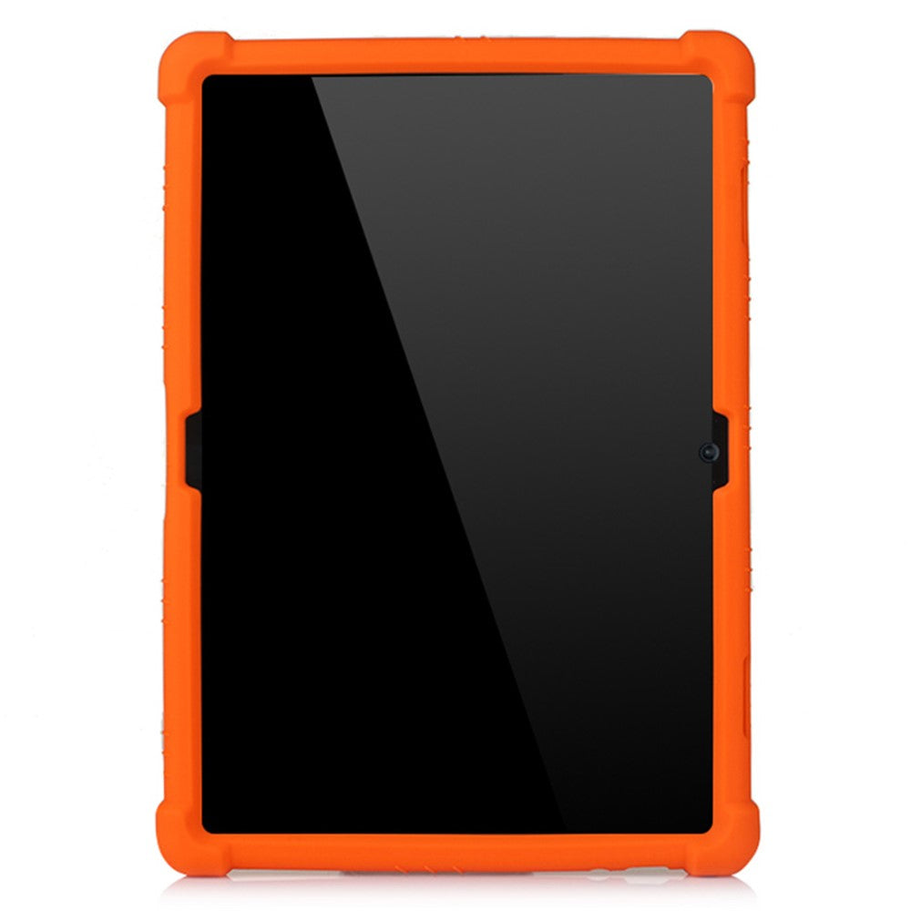 Slide-Out Kickstand Design Silicone Tablet Cover Case for Lenovo Tab M10 TB-X605F - Orange