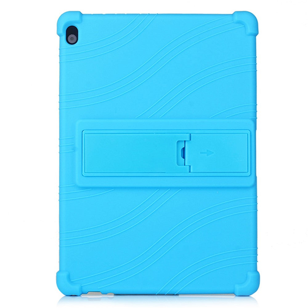 Slide-Out Kickstand Design Silicone Tablet Cover Case for Lenovo Tab M10 TB-X605F - Baby Blue