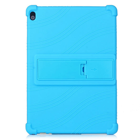 Slide-Out Kickstand Design Silicone Tablet Cover Case for Lenovo Tab M10 TB-X605F - Baby Blue