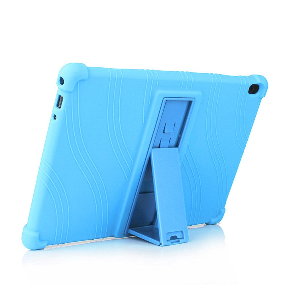 Slide-Out Kickstand Design Silicone Tablet Cover Case for Lenovo Tab M10 TB-X605F - Baby Blue