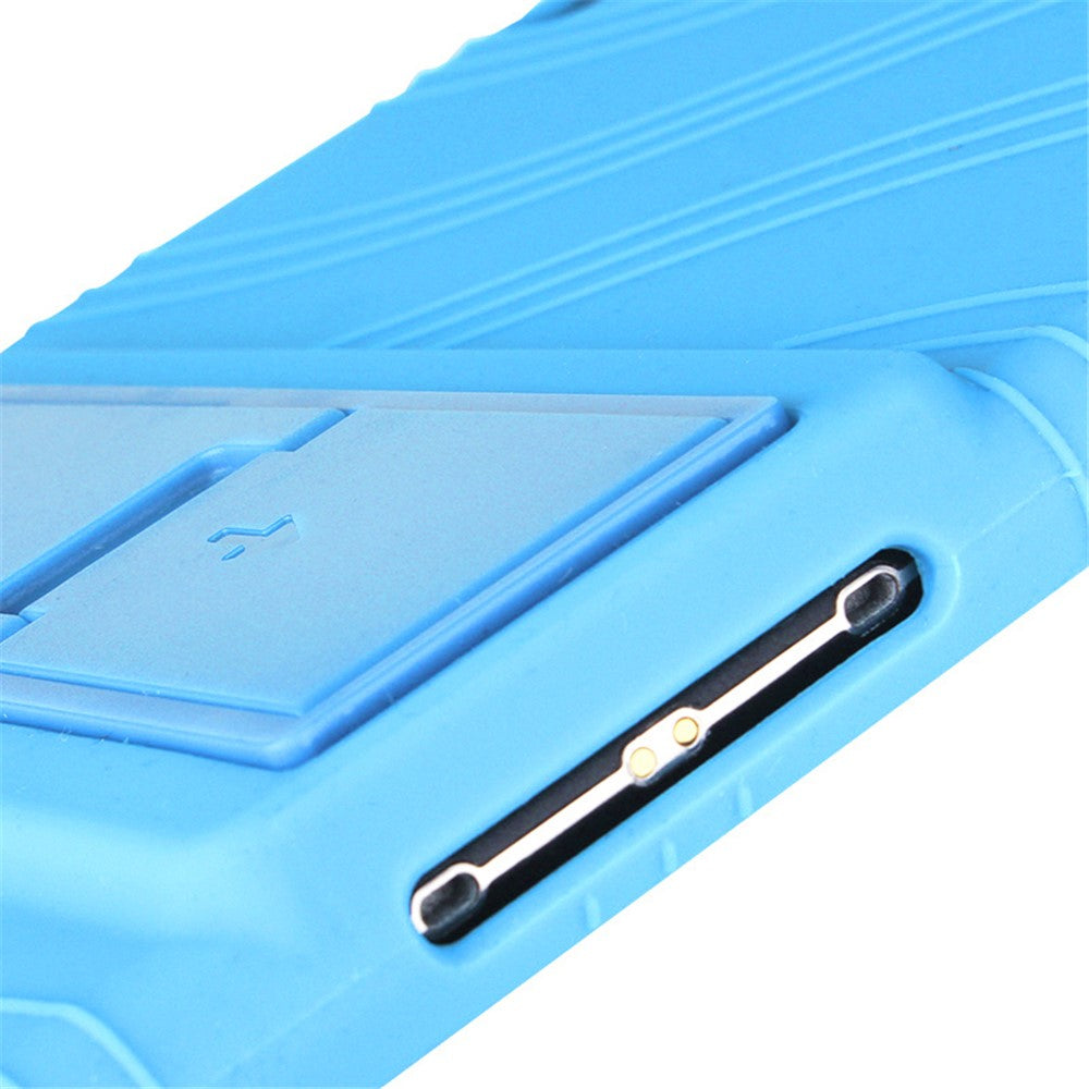 Slide-Out Kickstand Design Silicone Tablet Cover Case for Lenovo Tab M10 TB-X605F - Baby Blue