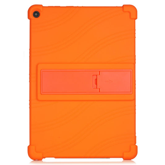 Slide-Out Kickstand Design Silicone Tablet Cover Case for Lenovo Tab M10 Plus X606 - Orange