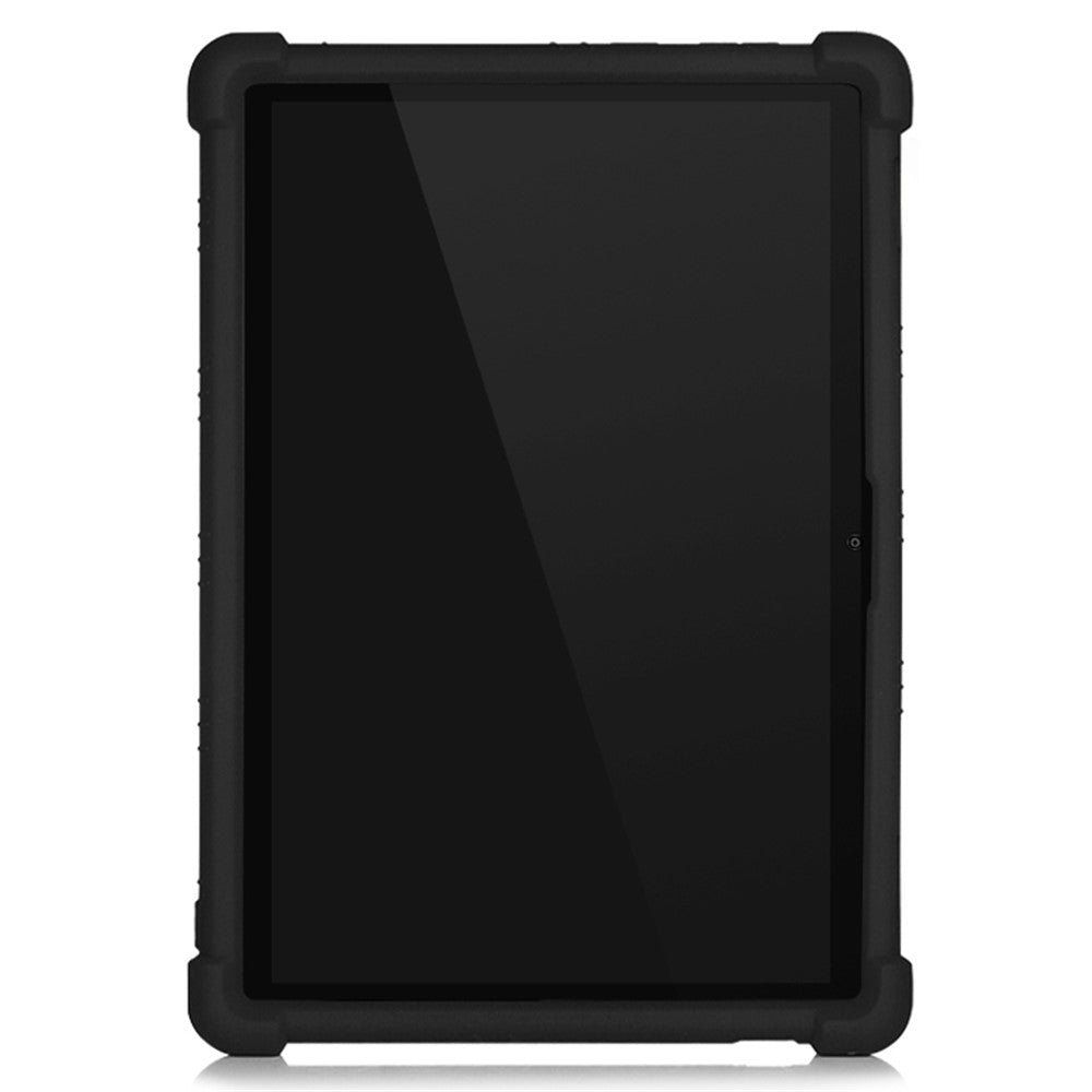 Slide-Out Kickstand Design Silicone Tablet Cover Case for Lenovo Tab M10 Plus X606 - Black