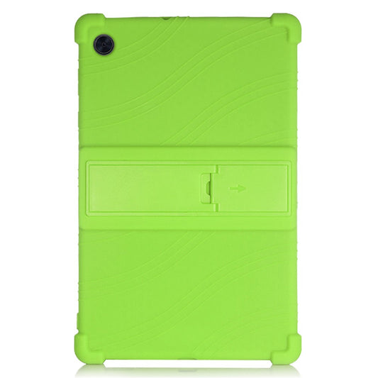 Soft Silicone Tablet Cover Case with Slide-Out Kickstand Design for Lenovo Tab M10 HD Gen 2 TB-X306 - Green
