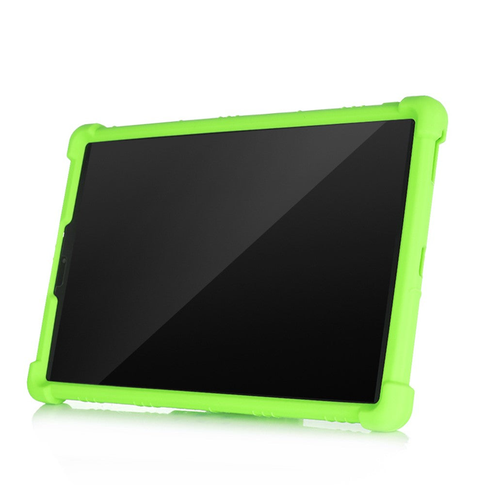 Soft Silicone Tablet Cover Case with Slide-Out Kickstand Design for Lenovo Tab M10 HD Gen 2 TB-X306 - Green