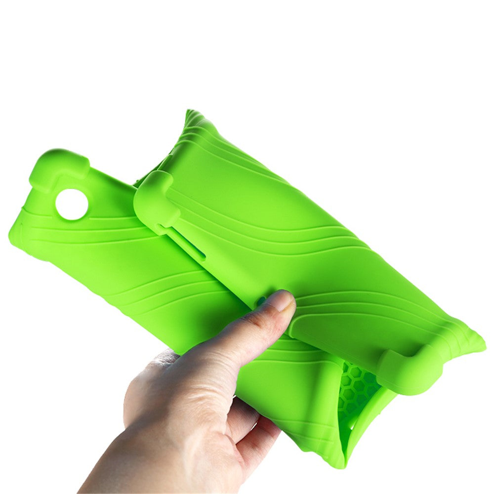 Soft Silicone Tablet Cover Case with Slide-Out Kickstand Design for Lenovo Tab M10 HD Gen 2 TB-X306 - Green