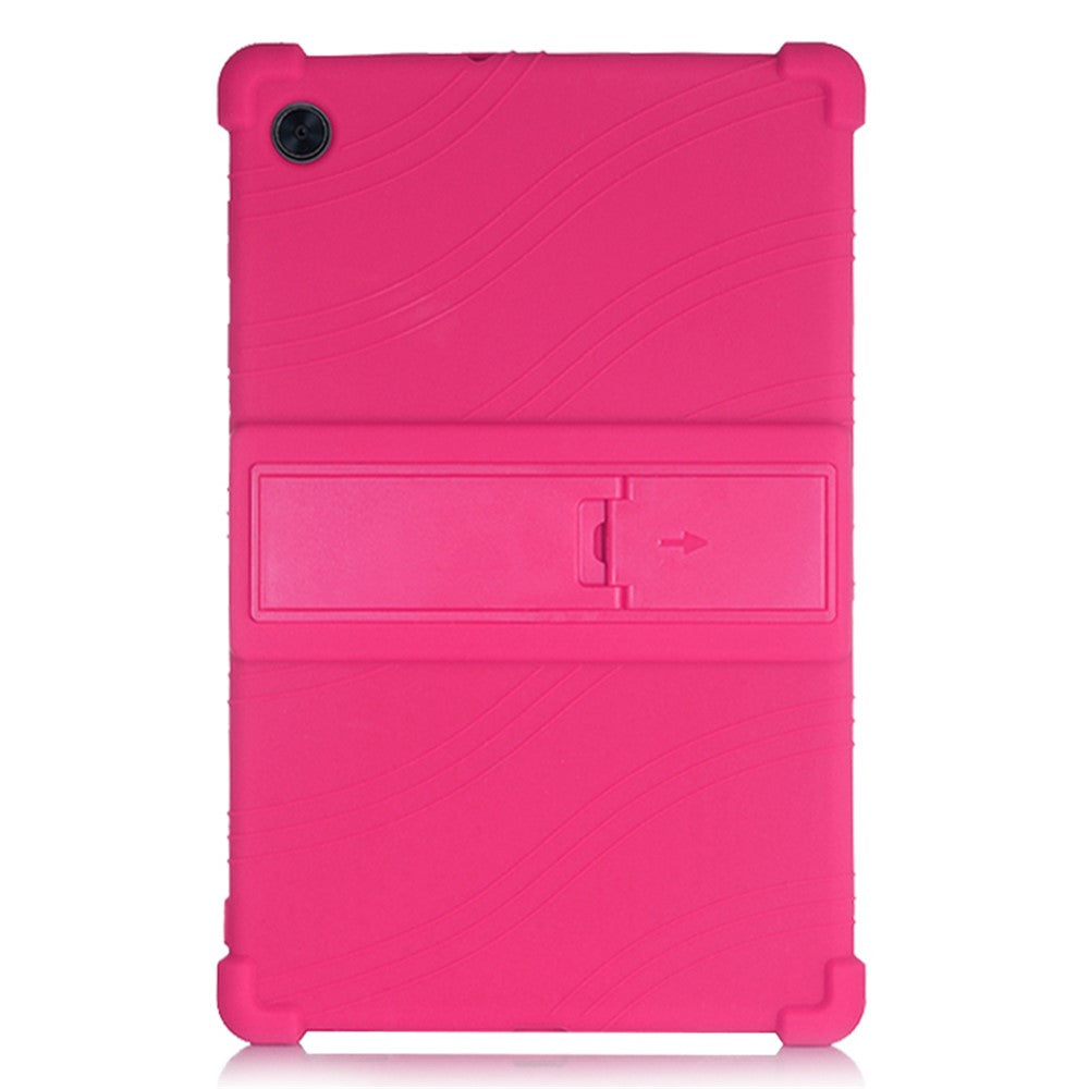 Soft Silicone Tablet Cover Case with Slide-Out Kickstand Design for Lenovo Tab M10 HD Gen 2 TB-X306 - Rose