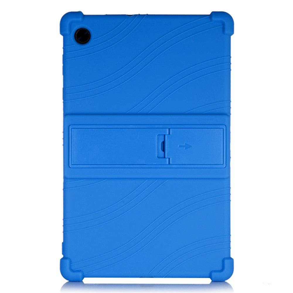 Soft Silicone Tablet Cover Case with Slide-Out Kickstand Design for Lenovo Tab M10 HD Gen 2 TB-X306 - Blue