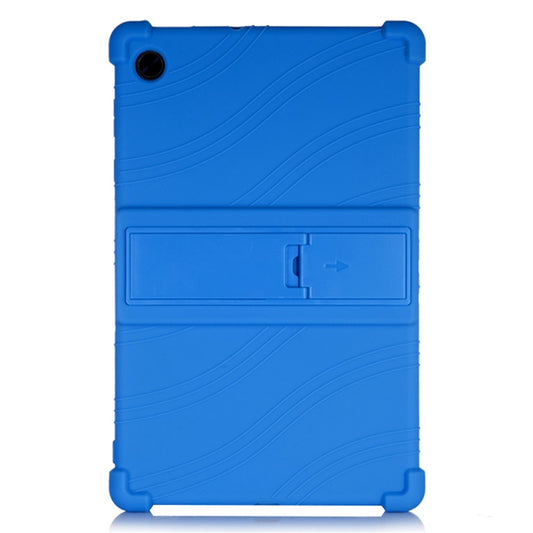 Soft Silicone Tablet Cover Case with Slide-Out Kickstand Design for Lenovo Tab M10 HD Gen 2 TB-X306 - Blue