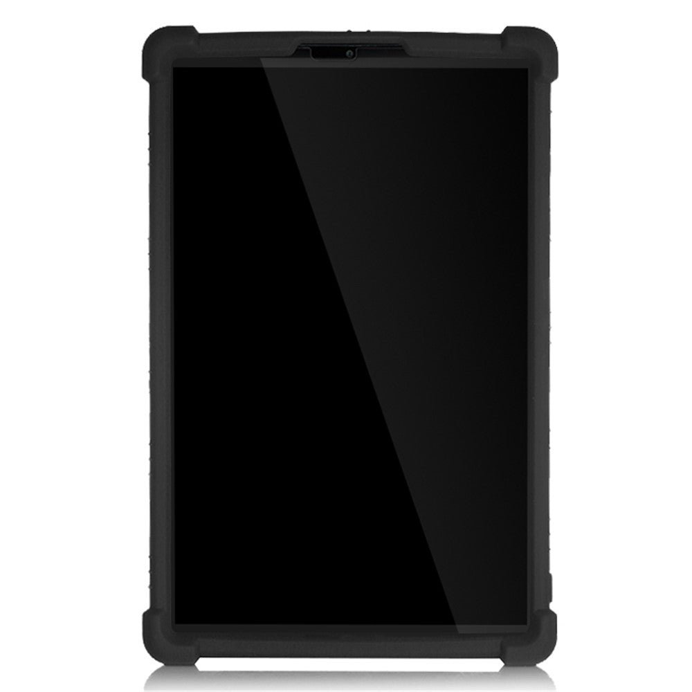 Soft Silicone Tablet Cover Case with Slide-Out Kickstand Design for Lenovo Tab M10 HD Gen 2 TB-X306 - Black
