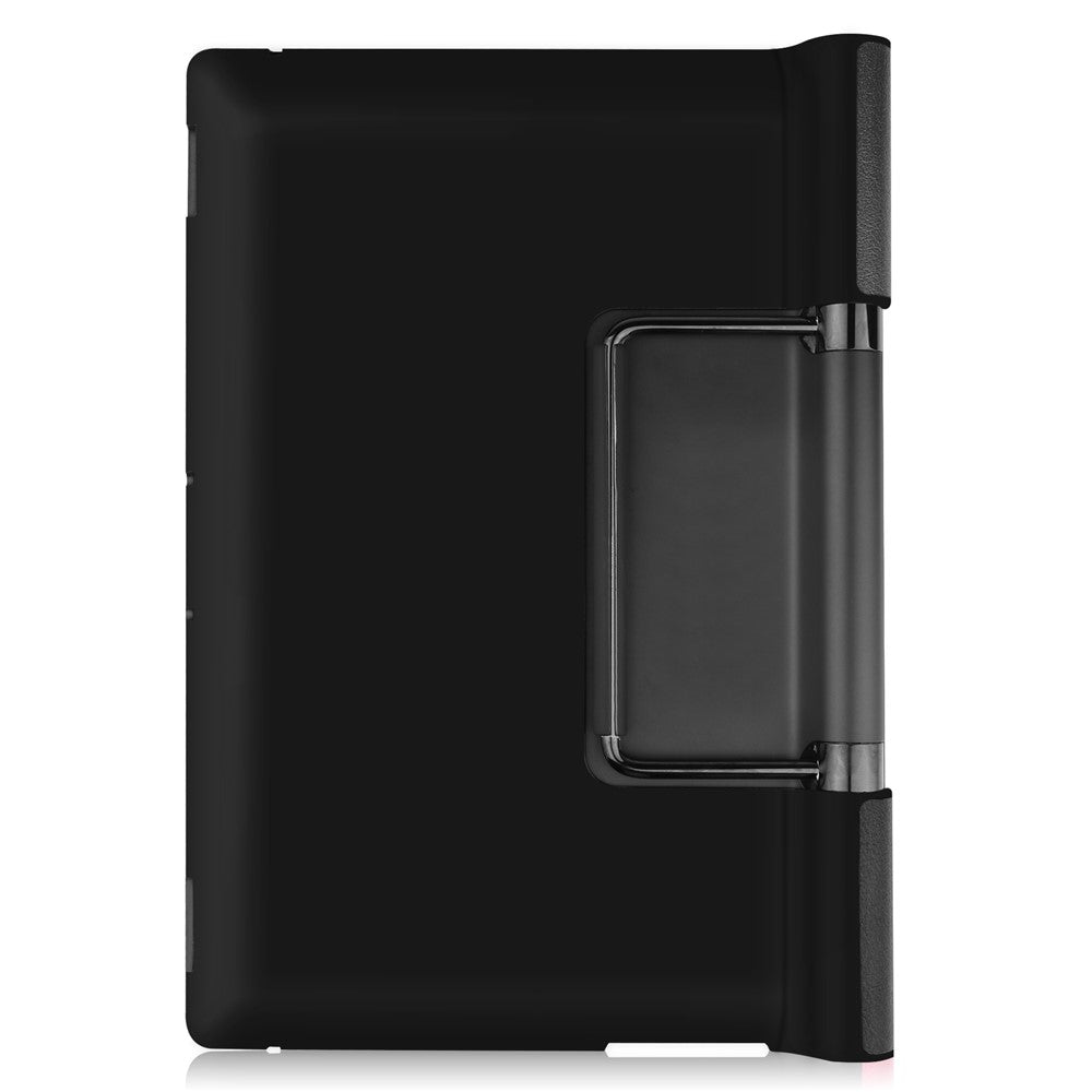 Plain PU Leather Case with Kickstand for Lenovo Yoga Pad Pro 13-inch/Yoga Tab 13 - Black