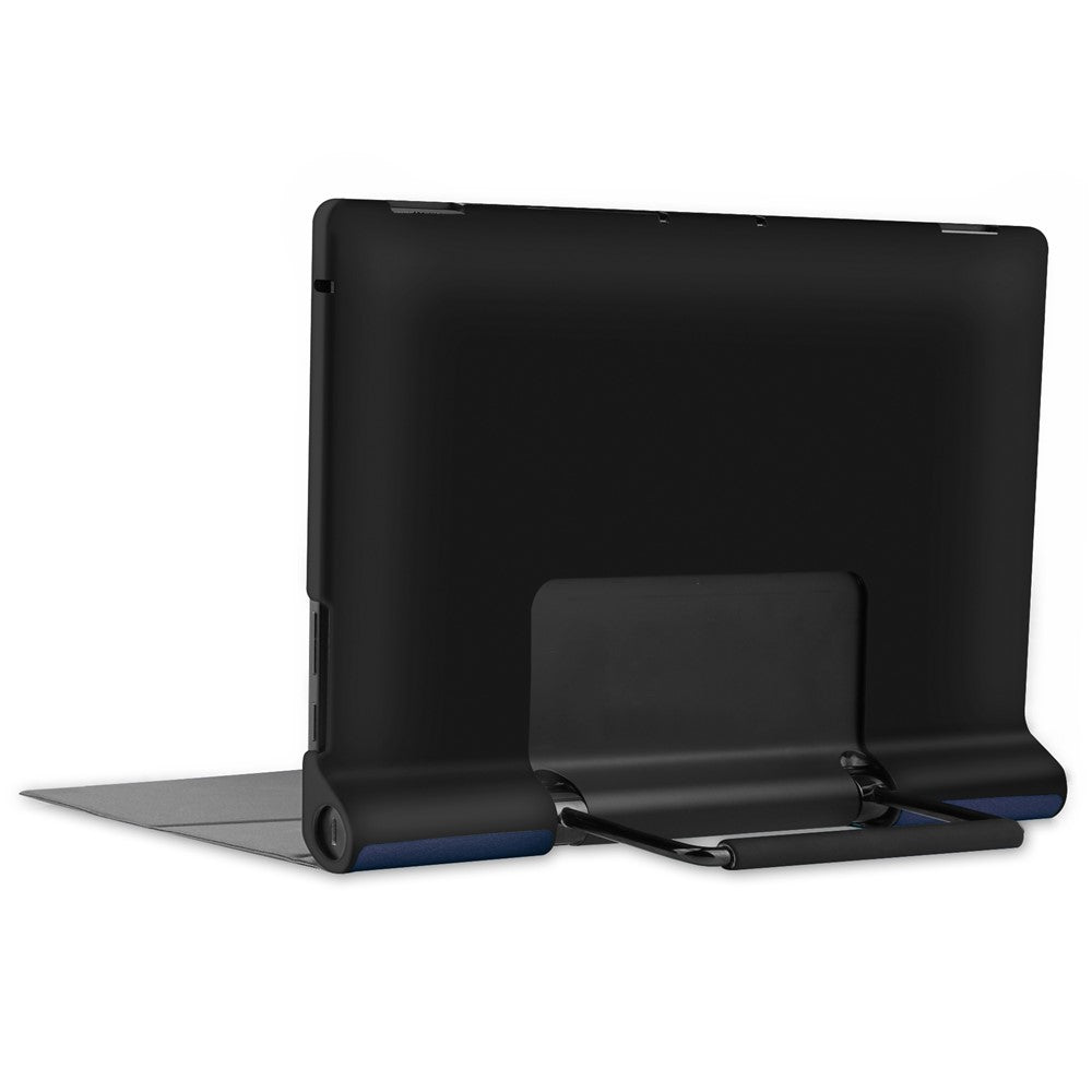 Plain PU Leather Case with Kickstand for Lenovo Yoga Pad Pro 13-inch/Yoga Tab 13 - Blue
