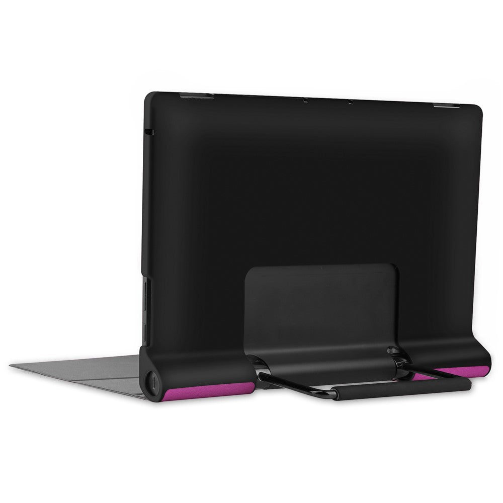 Plain PU Leather Case with Kickstand for Lenovo Yoga Pad Pro 13-inch/Yoga Tab 13 - Purple