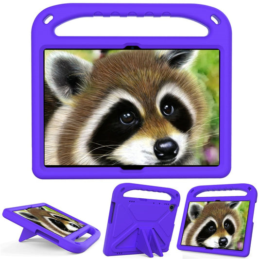 Hand-Hold Grip EVA Tablet Case with Kickstand for Lenovo Tab M10 TB-X505F / TB-X605F / M10 FHD REL TB-X605FC / TB-X605LC / Tab P10 TB-X705F - Purple