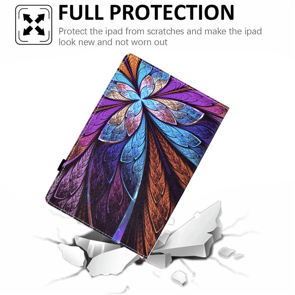 Pattern Printing Stand Cover Card Slots Protective Case with Elastic Band for Lenovo Tab M10 HD Gen 2 - Colorful Flower