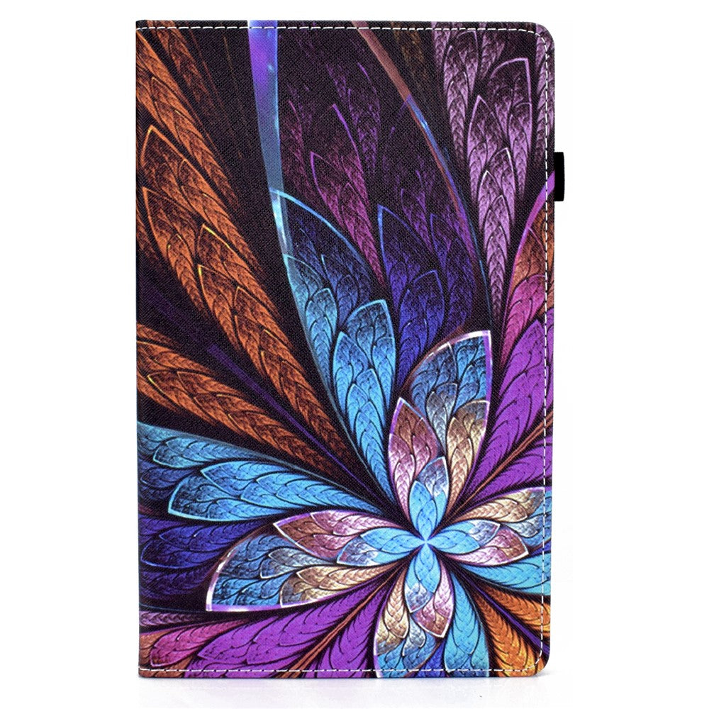 Pattern Printing Stand Cover Card Slots Protective Case with Elastic Band for Lenovo Tab M10 HD Gen 2 - Colorful Flower
