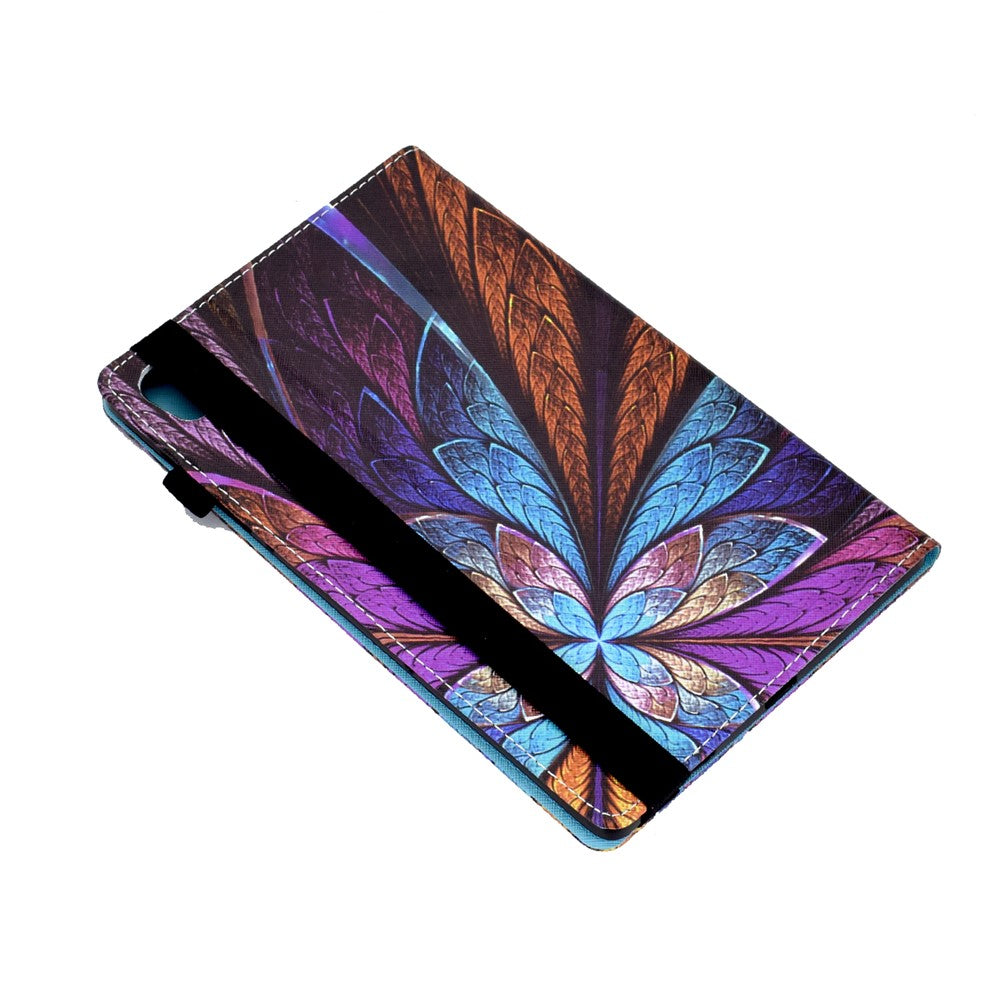 Pattern Printing Stand Cover Card Slots Protective Case with Elastic Band for Lenovo Tab M10 HD Gen 2 - Colorful Flower