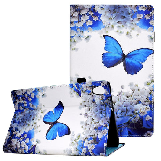 Pattern Printing Stand Cover Card Slots Protective Case with Elastic Band for Lenovo Tab M10 HD Gen 2 - Blue Butterfly