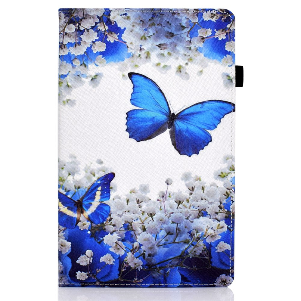 Pattern Printing Stand Cover Card Slots Protective Case with Elastic Band for Lenovo Tab M10 HD Gen 2 - Blue Butterfly