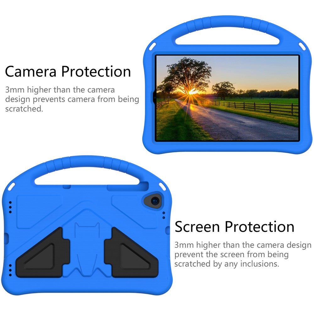 Kickstand Design Shockproof EVA Case with Portable Handle for Lenovo Tab K10 (2021) TB-X6C6F/TB-X6C6L/TB-X6C6X - Blue