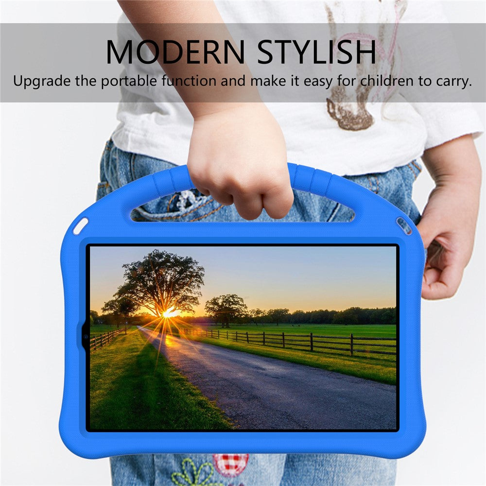 Kickstand Design Shockproof EVA Case with Portable Handle for Lenovo Tab K10 (2021) TB-X6C6F/TB-X6C6L/TB-X6C6X - Blue